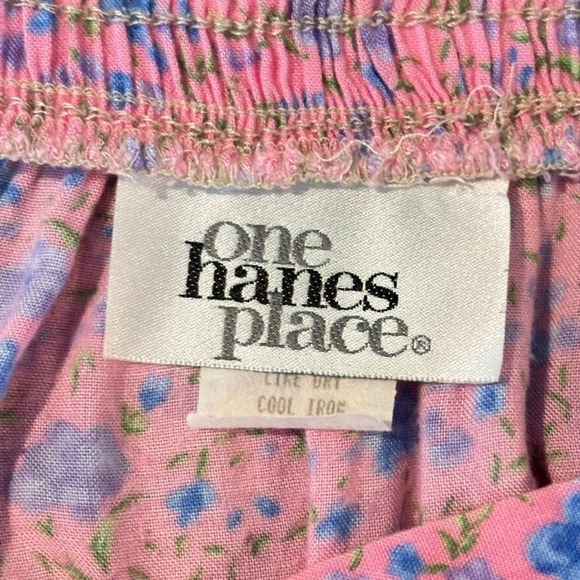 Vintage One Hanes Place Womens Pink Floral‎ pleated midi skirt cottagecore sz M - Picture 6 of 13